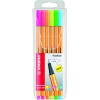 Stabilo Point 88 İnce Uçlu Keçeli Kalem Seti 6 Renk Neon Paket