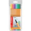 Stabilo Point 88 İnce Uçlu Keçeli Kalem Seti 8 Renk Pastel Paket