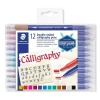 Staedtler Brush Lettering Çift Uçlu Kaligrafi Kalemi 3.5-2.0 TB12 12li