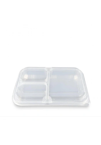 3 Bölmeli Kapaklı Kebap Kabı (75 Adet)