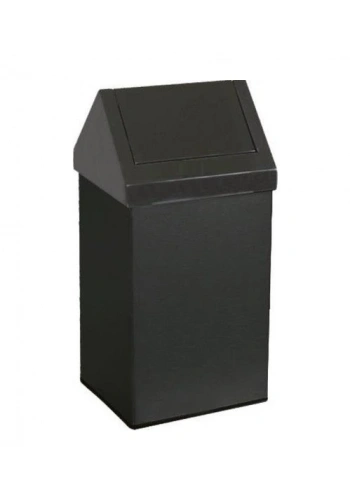 36 Lt Çatı Kapaklı Çöp Kovası Siyah (1 Adet)