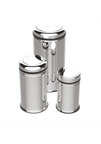 45 Lt Pratik Kapaklı Çöp Kovası Paslanmaz ( 1 Adet )