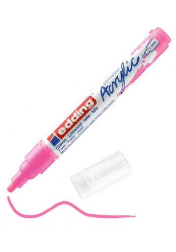 EDDİNG ED5100069 AKRİLİK MARKÖR ORTA UÇLU 2.0-3.0mm FOSFORLU PEMBE