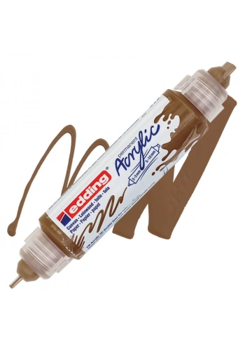 EDDİNG ED5400919 3D DOUBLE LİNER ÇİFT UÇLU AKRİLİK MARKÖR FINDIK KAHVESİ