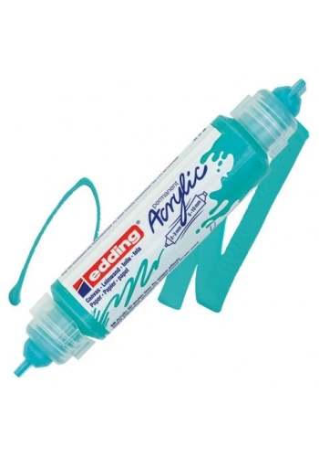 EDDİNG ED5400934 3D DOUBLE LİNER ÇİFT UÇLU AKRİLİK MARKÖR PARLAK TURKUAZ