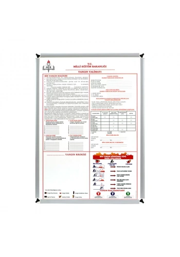 AKYAZI 0927 YANGIN TALİMATLARI EĞİTİM PANOSU 50x70