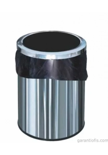 Garanti Metal 1414 Çemberli Paslanmaz Krom Çöp Kovası (13 Lt)