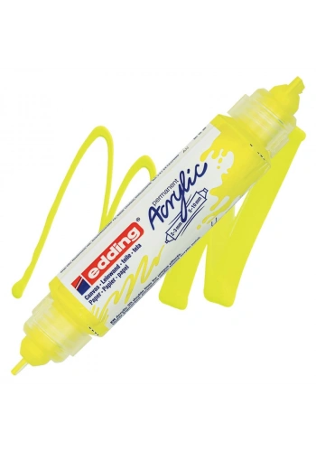 EDDİNG ED5400065 3D DOUBLE LİNER ÇİFT UÇLU AKRİLİK MARKÖR FOSFORLU SARI