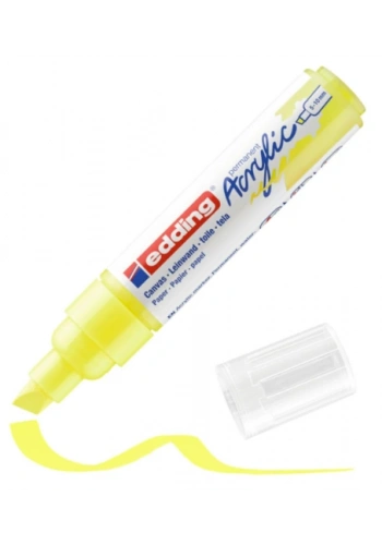 EDDİNG ED5000065 AKRİLİK MARKÖR KALIN UÇLU 5.0-10.0mm FOSFORLU SARI