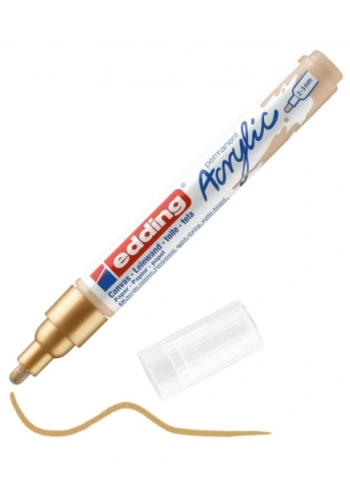 EDDİNG ED5100924 AKRİLİK MARKÖR ORTA UÇLU 2.0-3.0mm ALTIN