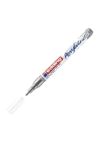 EDDİNG ED5300923 AKRİLİK MARKÖR İNCE UÇLU 1.0-2.0mm GÜMÜŞ