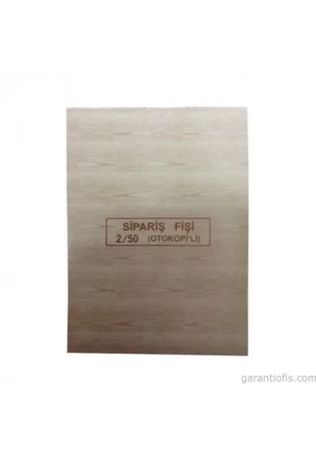 Dilman Otokopili Sipariş Fişi (2/50 - 2 Nüsha)