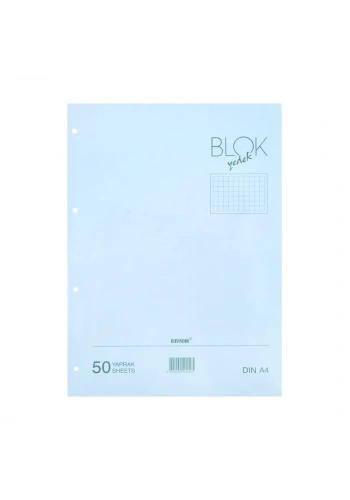 BAYINDIR KLASÖR YEDEĞİ A4 KARELİ 50 YAPRAK MAVİ