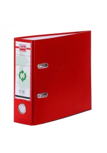 Manu 2037 Kırmızı Plastik Telgraf Klasörü