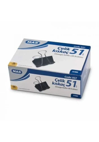 Mas 937 Omega Çelik Kıskaç 51mm (12 li Paket)