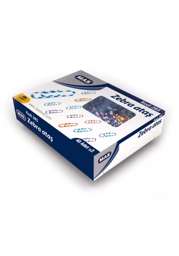 Mas 285 Zebra Ataç Renkli Desenli PVC Kaplamalı 28mm