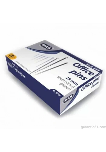 Mas 333 Nikelli Toplu İğne 50gr (28mm)