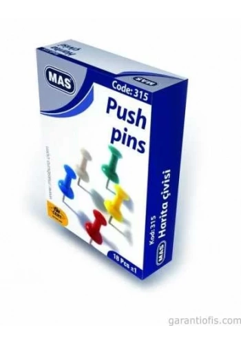 Mas 315 Renkli Harita Çivisi (Silindirik)