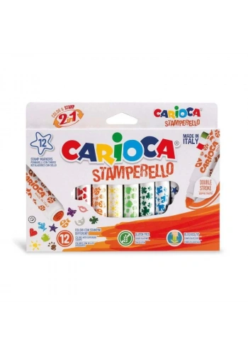 CARİOCA 42240 STAMPERELLO KEÇELİ KALEM+DAMGA 12 RENK