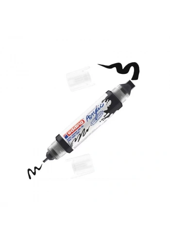 EDDİNG ED5400901 3D DOUBLE LİNER ÇİFT UÇLU AKRİLİK MARKÖR SİYAH