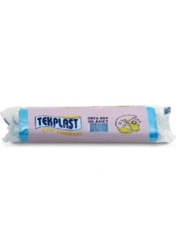 Tekplast Orta Boy Çöp Torbası 55x60cm (20 li Paket)