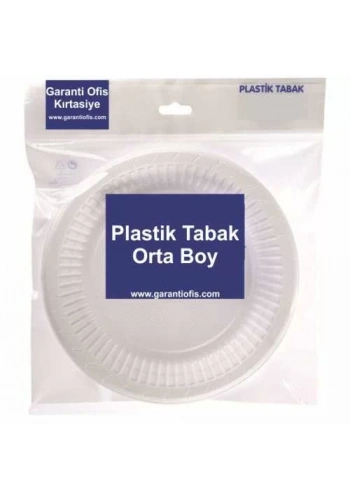 Plastik Tabak Orta Boy 19cm (100 lü Paket)