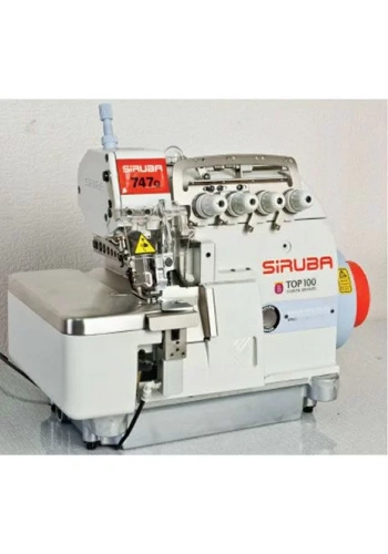 Siruba 747Q-514M5-23/BKS Mekatronik Dört İplik Yarı Otomatik Kıstırmalı Overlok Makinası
