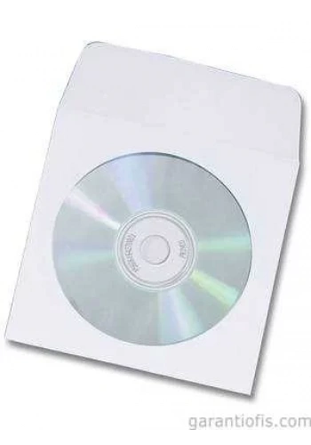 Cd & Dvd Zarfı Pencereli Beyaz 110gr (50 li Paket)