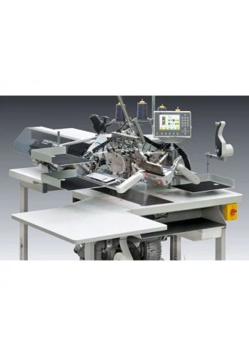 Dürkopp Adler Full Otomatik Beslemeli Fleto Otomatı (Düz Eğik Cep, Peto Cebi, Çizgili Kumaşlarda Denk Getirme Özellikli