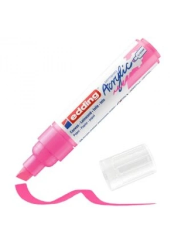 EDDİNG ED5000069 AKRİLİK MARKÖR KALIN UÇLU 5.0-10.0mm FOSFORLU PEMBE