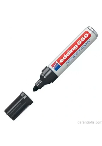 Edding 550 Yuvarlak Uçlu Siyah Permanent Markör (10lu Paket)