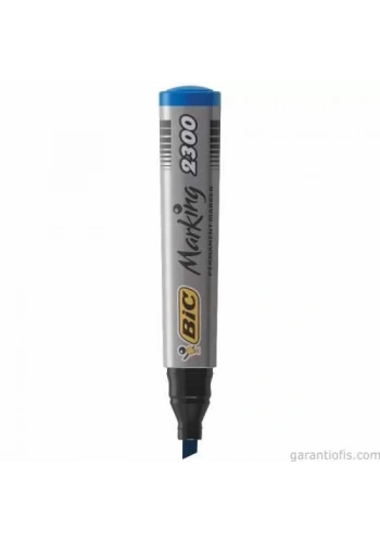 Bic 2300 Kesik Uçlu Mavi Permanent Marker Kalem