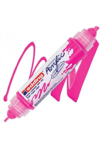 EDDİNG ED5400069 3D DOUBLE LİNER ÇİFT UÇLU AKRİLİK MARKÖR FOSFORLU PEMBE