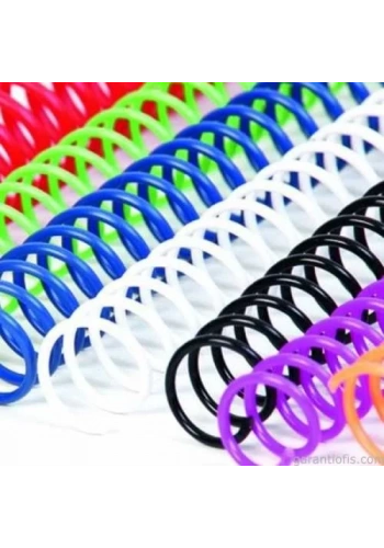 Sarff Coil 8 mm Beyaz PVC 4:1 Helezon Spiral (25 Yaprak Kapasiteli)