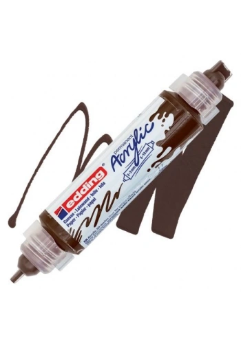 EDDİNG ED5400907 3D DOUBLE LİNER ÇİFT UÇLU AKRİLİK MARKÖR ÇİKOLATA KAHVESİ