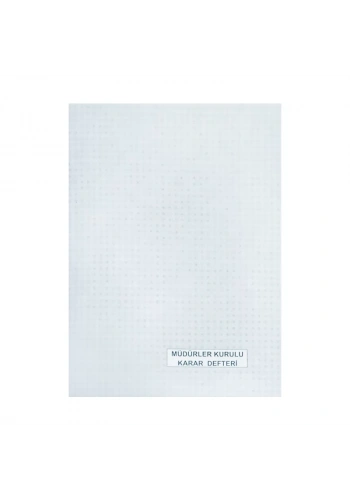 DİLMAN MÜDÜR KURULU KARAR DEFTERİ KARTON KAPAK