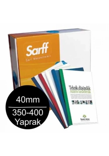 Sarff 40mm Isısal Cilt Kapağı 350-400 Yaprak Kapasiteli (50 li Paket)
