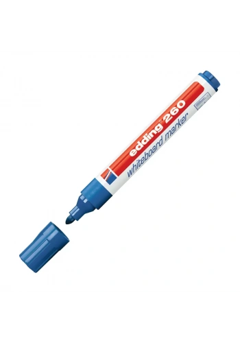 EDDİNG 260 BEYAZ TAHTA KALEMİ YUVARLAK UÇ MAVİ