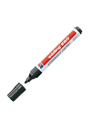 EDDİNG 260 BEYAZ TAHTA KALEMİ YUVARLAK UÇ SİYAH