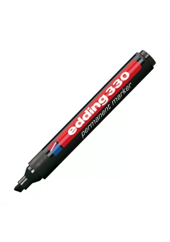EDDİNG 330 PERMANENT MARKÖR KOLİ KALEMİ KESİK UÇ SİYAH
