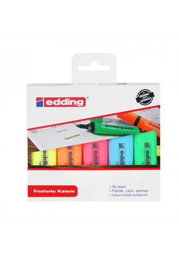 EDDİNG 344 FOSFORLU KALEM SETİ 5 RENK