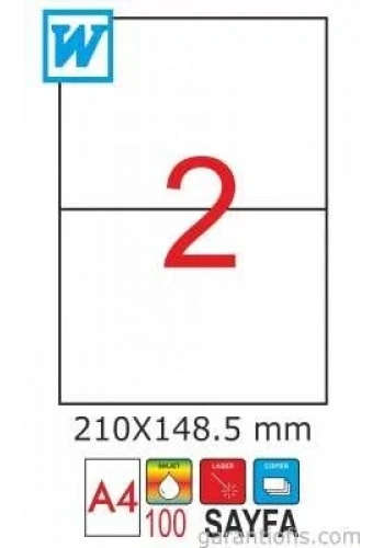 GoldMoon 2002 Laser A4 Sayfa Etiketi 210x148,5mm (100 lü Paket)