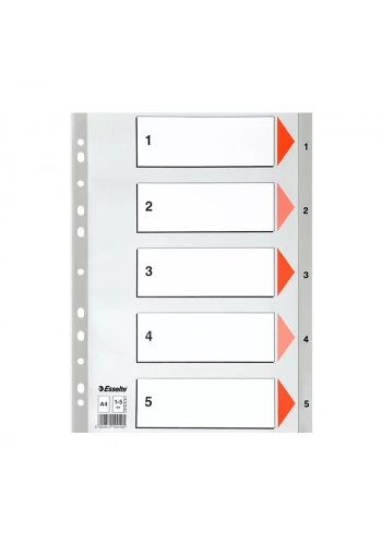 ESSELTE 100103 PLASTİK AYRAÇ A4 1-5 RAKAM