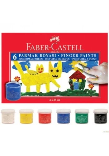 Faber Castell 6 Renk Parmak Boyası (25ml)