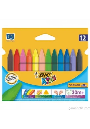 Bic Elleri Kirletmeyen Üçgen Mum Pastel Boya (12 Renk)