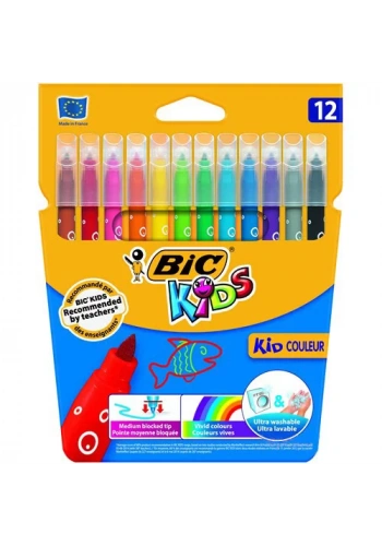 Bic Ultra Yıkanabilir 12 Renk Keçeli Boya Kalemi