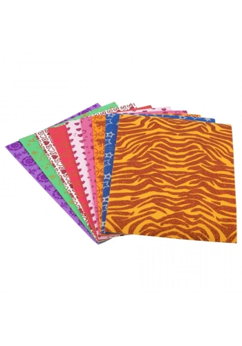 Bigpoint Simli Baskılı Eva 20x30cm Karışık 10 lu Paket