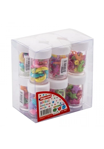 Bigpoint Şekilli Boncuklar Büyük Boy (12 li Paket)