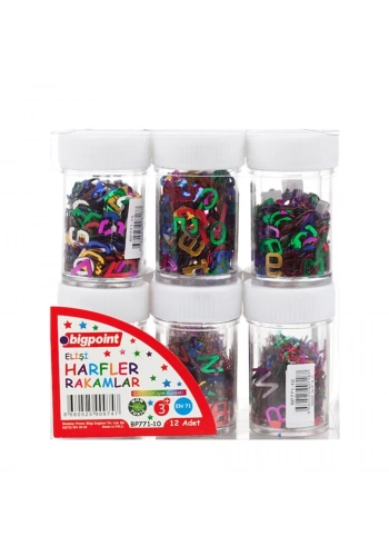 Bigpoint Elişi Pulu Harfler ve Rakamlar (12 li Tüp)
