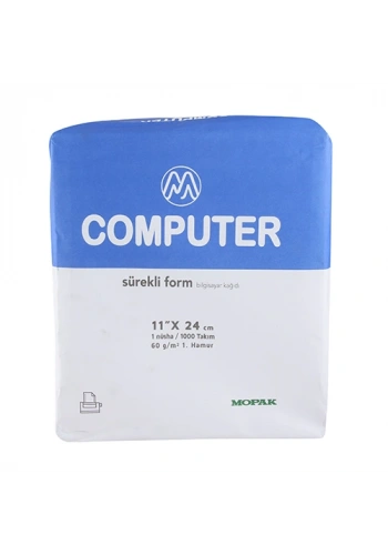 Mopak Sürekli Form Bilgisayar Kağıdı 1 Nüsha 60gr 11x24  (1000 li)
